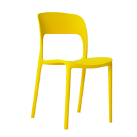 Chaise de salle à manger en plastique bleu empilable bon marché de vente chaude
