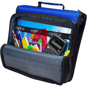 Case-it Portable 2 Inch 3 <b>Ring</b> Zipper <b>Binder</b> 500 Sheet Capacity With Zip Pocket Multi-Pocket Organizer Zipper <b>Binder</b> - Product Image 4