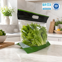 Groothandel CPP Anti-condens voedselveilige trapeziumvormige zakjes met ritssluiting voor fruit- en groenteverpakkingen, hoge transparantie
