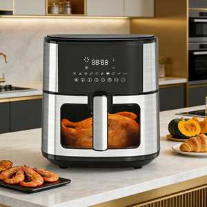 Friteuse électrique carrée numérique 6,5 L/7,5 L en plastique avec fonctions de cuisson à air chaud, cuisson économe en énergie, cuisson rapide, nettoyage facile - Product Image 6