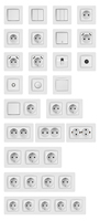 Enchufe de pared para el hogar de tipo francés moderno de alta calidad, enchufe eléctrico de la UE 16A 250V, salidas de Material de PC para oro