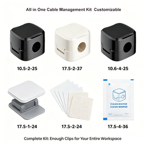 Clips Magnéticos Organizadores de Cables, Kit de Soporte Autoadhesivo para Cables, para Hogar, Oficina, Escritorio, Teléfono, Coche, <span class=keywords><strong>Pared</strong></span> - Product Image 5