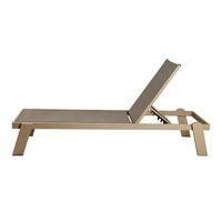 Chaise longue de jardin moderne pour l'extérieur, en aluminium thermolaqué, pour la plage, transat inclinable