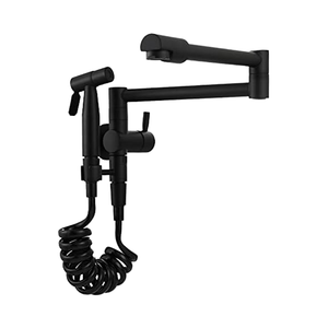Современный черный кухонный смеситель с одной ручкой, 360 ° - Product Image 1