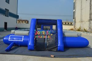 Terrain de football humain de château gonflable interactif et terrain à bulles comportant des jeux de football et de football en forme de terrain de piscine - Product Image 2