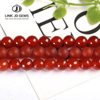 4 6 8 12 14 10 Mm Ukuran Pilihan Batu Alam Manik Onyx Batu Akik Merah untuk Membuat Perhiasan