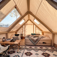 Tente de camping gonflable en PVC imperméable pour l'extérieur, tente de luxe à double couche pour 1 à 2 personnes, adaptée aux quatre saisons