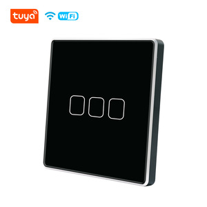 Tuya Wifi Smart Switch 3 Gang Touch Control With Voice <b>Timer</b> EU Standard Aluminum Frame - Product Image 1