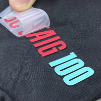 T-shirt personnalisé à repasser sur les vêtements Logo de transfert de chaleur sur les vêtements Logo en caoutchouc de silicone Pvc Patch 3d Étiquettes en silicone pour les vêtements