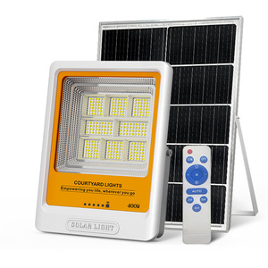 Lámpara Solar LED de 400W para Exteriores, Reflector Impermeable, Iluminación de Patio con Energía Solar - Product Image 1