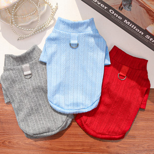 Suéter para perros y gatos, chaleco de punto elástico para Teddy Bichon Corgi Shiba Inu, ropa de capa base para otoño e invierno - Product Image 2