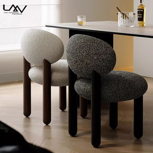 Silla de Comedor Tapizada de Estilo Moderno para Hotel o <span class=keywords><strong>Restaurante</strong></span>, Silla de Vestidor de Lujo con Marco de Madera y Tapicería de Tela para Dormitorio de Villa - Product Image 3