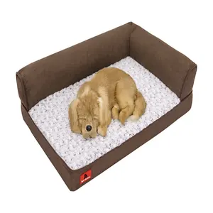 2021 Chia Made Chất Lượng Cao Hình Chữ L Chaise Pet Giường Chỉnh Hình Memory Foam Dog Couch