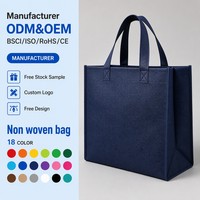 Sac non tissé à étiquette privée, logo personnalisé, impression couleur intégrale, laminé, réutilisable, écologique, vente en gros, emballage de marque, sac de vente au détail