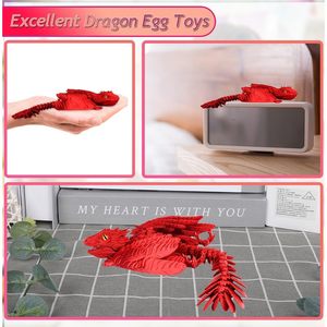 Jouet anti-stress dragon imprimé en 3D, ailes articulées flexibles, figurine en plastique pour enfants de 8 à 13 ans, cadeau unisexe - Product Image 4
