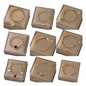 Joyería de Acero Inoxidable al por Mayor [100 Tipos de Pulseras] Pulsera Cubana de Moda, Estilo Hip Hop, Pulsera de Acero Titanio - Product Image 1