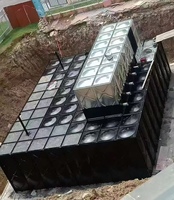 Réservoir d'eau souterrain en acier galvanisé BDF pour la collecte de l'eau de pluie, 5000 m³, grand réservoir d'eau modulaire, réservoir d'eau incendie souterrain
