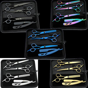 ชุดอุปกรณ์จัดแต่งทรงผมแบบกำหนดเอง ชุดกรรไกรโลหะทนทาน กรรไกรซอยผม กรรไกรตัดผมตรง ที่ขูดผม สีดำ ชุดระดับมืออาชีพคุณภาพสูง - Product Image 4