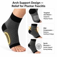 Manchon de compression réglable pour la cheville, pour le soulagement de la fasciite plantaire, chaussettes de soutien de la voûte plantaire pour la récupération des gonflements et des entorses, usine OEM