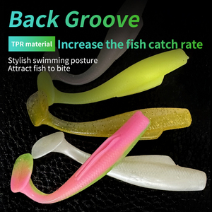 KEWOTE Floating TPR Super Soft Bait Set bionico T-Tail Fish finto <span class=keywords><strong>esca</strong></span> 1 pezzo in PVC Carp Fishing esche nere Pit Bass Fish - Product Image 3
