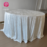 Nappe en velours écrasé personnalisée, ronde ou rectangulaire, blanche, ivoire, noire, vert sauge, pour hôtels, banquets et mariages – Vente en gros