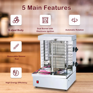 BGB25A - Asador de Gas Rotatorio Automático Pequeño y Comercial para Doner Kebab y <span class=keywords><strong>Shawarma</strong></span> - Product Image 3