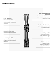 Ventanas Plegables de Aleación de Aluminio para Exteriores de Cocina de Estilo Moderno con Características Antirrobo e Insonorizadas, Soluciones de Diseño Gráfico