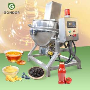 Marmite de cuisson industrielle commerciale double à bascule, automatique, pour sauces, confitures et fruits, pour restaurants - Product Image 1