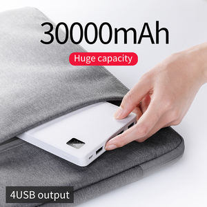 공장 새로운 2019 트렌드 12v 4 USB 전원 은행 고용량 30000mAh LED 충전 표시기 가죽 지갑 케이스 레스토랑 - Product Image 6