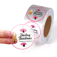 Rouleaux d'autocollants numériques UV en feuille d'or personnalisés pour les étiquettes de flacons de parfum, de mascara et de vinyle de luxe, adhésif cosmétique transparent imperméable