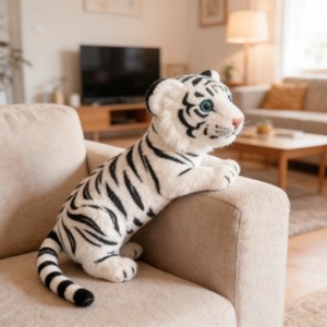 Juguetes de Peluche de Tigre Realistas/Juguetes de Peluche de Tigre Marrón y Blanco de Gran Tamaño/Peluche <span class=keywords><strong>Gigante</strong></span> de Tigre Marrón Realista - Product Image 4