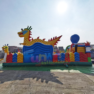 Castillo inflable gigante para exteriores, parque temático inflable comercial, ciudad inflable de diversión. - Product Image 3