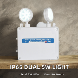 ไฟฉุกเฉิน LED แบบสองหัว OSL IP65 กันน้ำ 2*5W ปรับระดับได้ ติดตั้งภายนอกอาคาร ใช้พลังงานแสงอาทิตย์ 220V SMD ABS ชาร์จไฟได้ Ra90 - Product Image 2