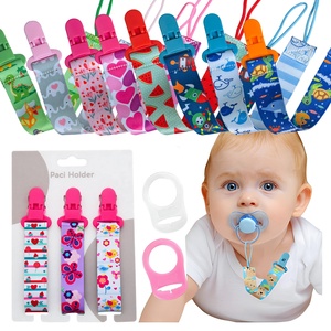 Clip per Ciuccio in Tessuto con Stampa Cartoon, Cinturino Anti-smarrimento per Giocattoli da Dentizione, Accessorio Sicuro, Porta Ciuccio per Neonati - Product Image 1