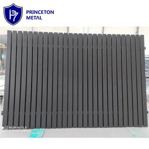 Aluminum Powder Coated Black Vertical Blade Fence Metal Fence Trellis Gates Modern Fence For Home Garden