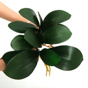 TCF Flower arrangement real touch leaves artificial plant EVA orchid flower phalaenopsis leaves