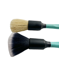 Master Maxshine Lot de 2 grandes brosses avec bride naturelle + petite brosse Ultra Soft Car Detailing Brush Set