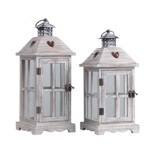 De <span class=keywords><strong>madera</strong></span> blanca linterna con parte superior de Metal para la vela decoración Hogar y Jardín de boda decoración de la linterna de <span class=keywords><strong>madera</strong></span> patio vela linterna - Product Image 1