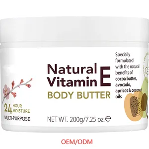 Natürliche organische vitamin E körper butter creme private label befeuchten