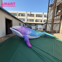 Baleine gonflable géante pour la décoration des zoos, ballon gonflable de baleine personnalisé pour les accessoires de scène