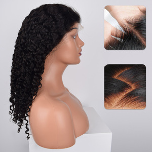 Letsfly Raw Virgin Hair Lace Full Frontal Wigs 250% 18-32inch Brazilian Wigs Deep <strong>Wave</strong>/Straight/Body <strong>Wave</strong> 100% Human Hair - Product Image 3