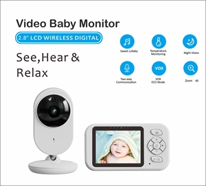 Meilleur babyphone sans WiFi, écran de 2,8 pouces, vision nocturne, audio bidirectionnel, affichage intelligent de la température, caméra vidéo étanche IP65 - Product Image 5