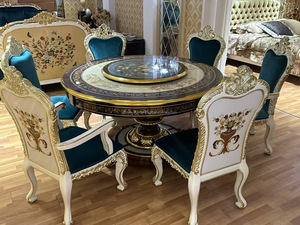 เก้าอี้พักผ่อนสไตล์คลาสสิกหรูหรา หุ้มผ้าโบราณ โครงไม้เนื้อแข็ง สำหรับห้องนั่งเล่น เฟอร์นิเจอร์ภายในบ้าน - Product Image 2