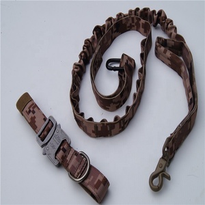 Correa elástica de doble Mango, <span class=keywords><strong>Collar</strong></span> de camuflaje táctico para perro y juego de correa - Product Image 1