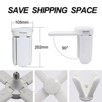 Ampoule LED E27 pliable 4+1 feuilles haute luminosité, 30 000 heures, certifiée RoHS CE pour l'éclairage d'entrepôt