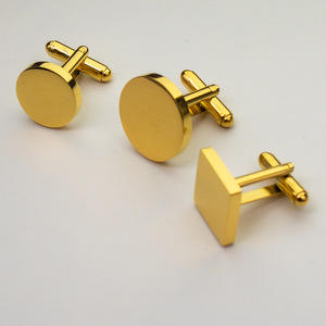Fabricant Fournisseur – Ensemble de boutons de manchette en acier inoxydable personnalisables avec logo vierge pour hommes, pinces à cravate et boutons de manchette en métal de forme personnalisée - Product Image 4