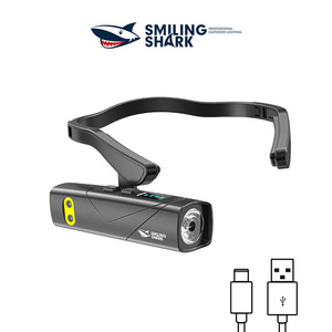Smiling Shark Detachable Headlamp Led Rechargeable Outdoor Sports Lighting With <b>Dimmer</b> Adjustable Headband - Product Image 1
