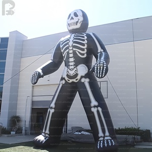 Statua Gonfiabile Gigante di Scheletro Umano Alto, Personaggio Teschio per il Giorno dei Morti, per Halloween/Giardino/Piazza/Pubblicità Festiva/Carnaval - Product Image 4