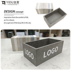 Casing Led tampilan kaca tugas berat dengan batu kotak marmer dan bingkai etalase kustom - Product Image 2