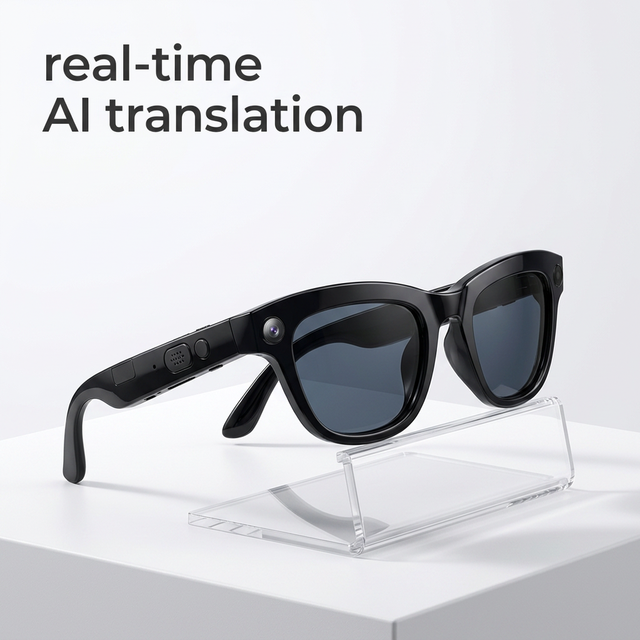 Private Label AI Smart Glasses Factory Wholesale with 8MP Camera AI Assistant Wireless Audio Custom Packaging